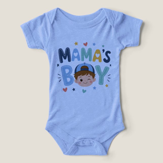 Camisa de Bebê Menino Bonito da Mamãe - G (Design frontal)