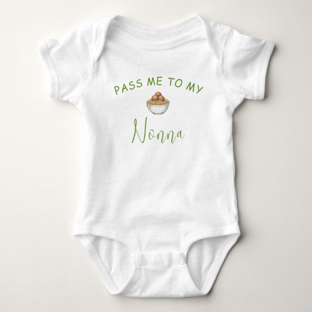 Camisa de Bebê Nonna Italiana (Frente)