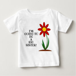 Camisa De Bebê Nova Irmã Flor