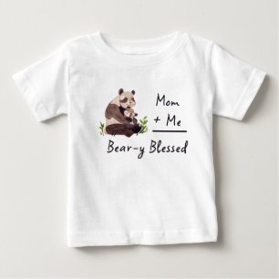 Camisa de Bebê Panda Beary Blessed   Presente Comb