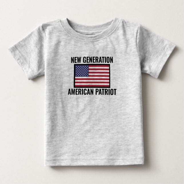 Camisa de bebê Patriótica de Nova Geração (Frente)