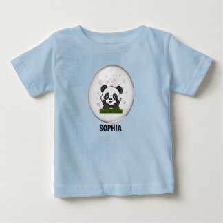 Camisa de Bebê Personalizada Urso Panda Kawaii Fof