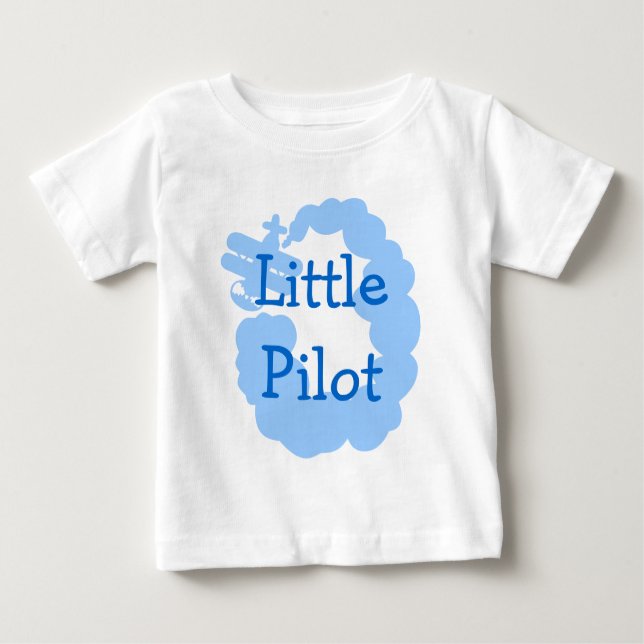 Camisa de bebê piloto com planície voadora (Frente)