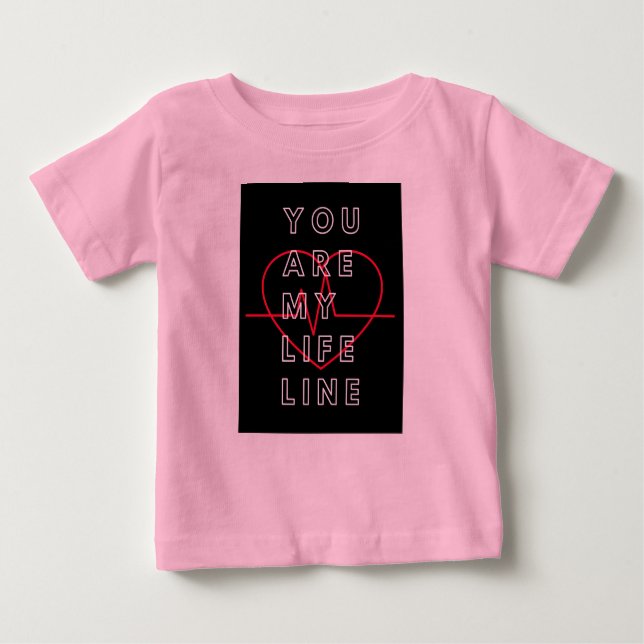 Camisa de bebê rosa (Frente)