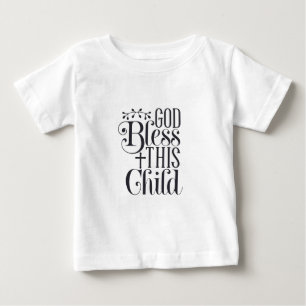 Camisa de Bebê Roupas Cristão Deus Abençoe Esta Cr