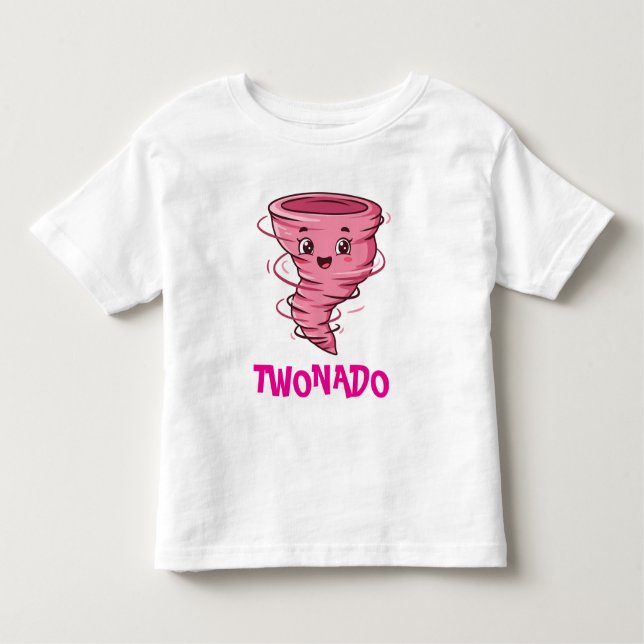 Camisa de bebê TwoNado Rosa (Frente)