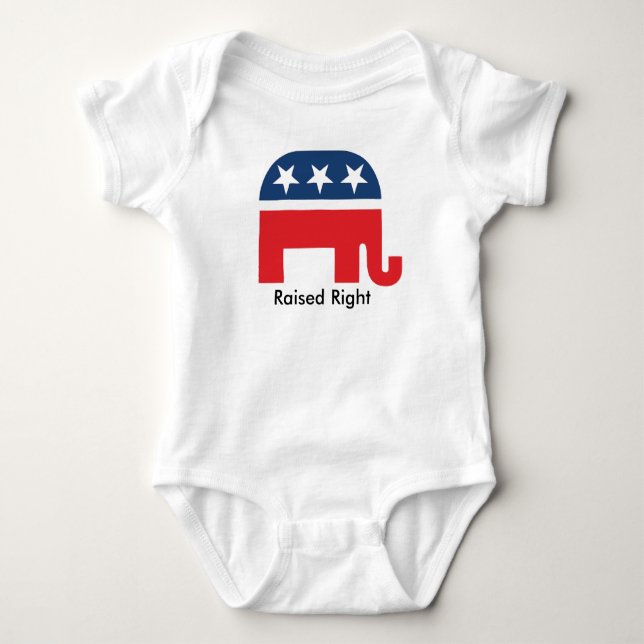 Camisa De Bebê Unisex, Elefante Republicano À Dire (Frente)