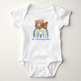 Camisa de Bebê Urso Arco-íris Mal Podíamos Esperar