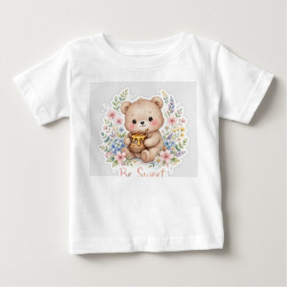 Camisa de bebê urso de pelúcia fofo- seja doce