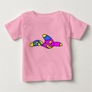 camisa de bebê verme camisa engraçada do verme