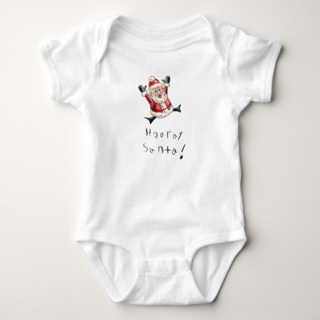 Camisa de bebê "Viva o Papai Noel" Adorável (Frente)