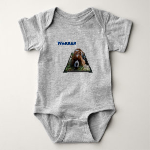 Camisa de Bebê Warren Nome Com Cachorro Cavalier