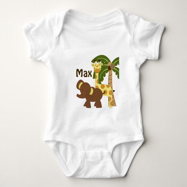 Camisa de Bebês da Selva Personalizada (Frente)