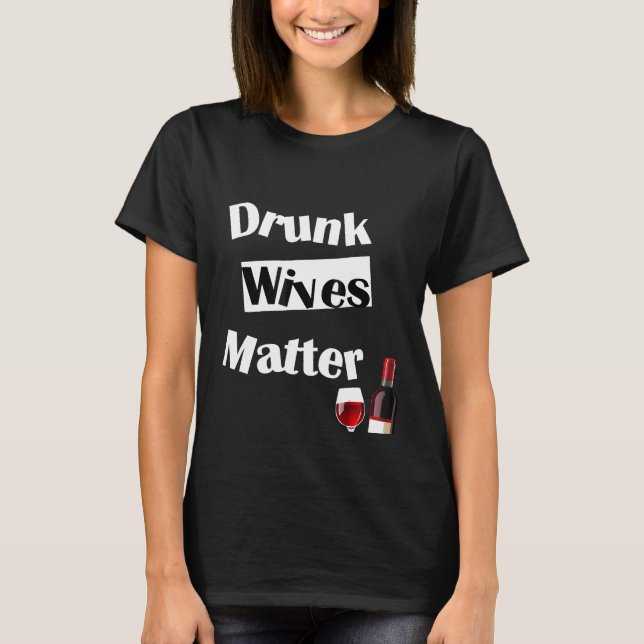 Camisa de Bebida de Vinho para Mulheres, Maridos B (Frente)