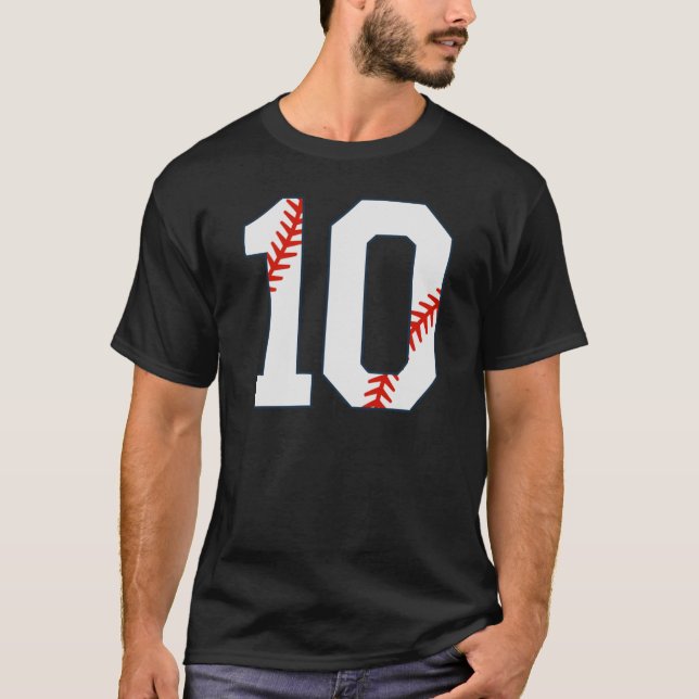 Camisa de Beisebol Número 10 (Frente)