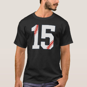 Camisa de Beisebol Número 15