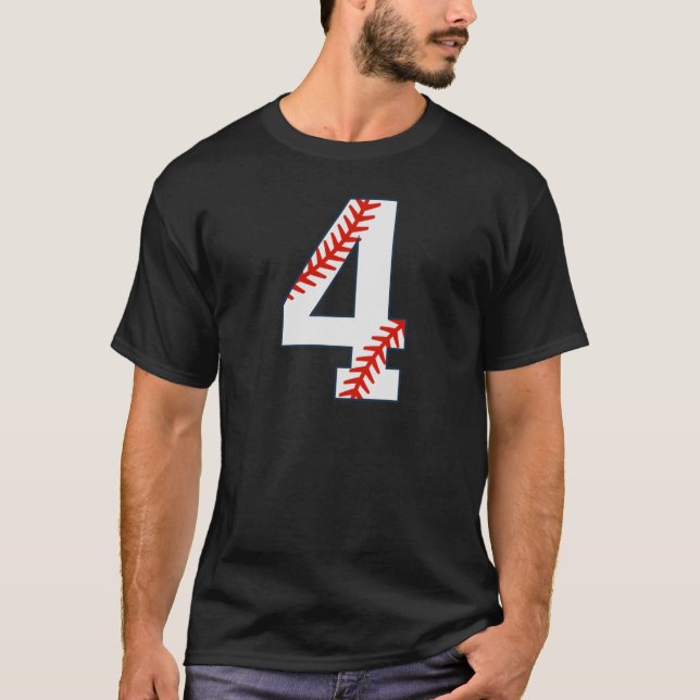 Camisa de Beisebol Número 4 (Frente)
