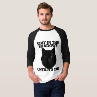 Camisa de beisebol Raglan Black Wolf Stay In The S