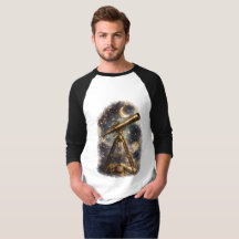 Camisa de beisebol Raglan de observação de estrela