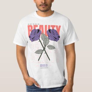 Camisa de Beleza do Mundo - Design estética Rosa g