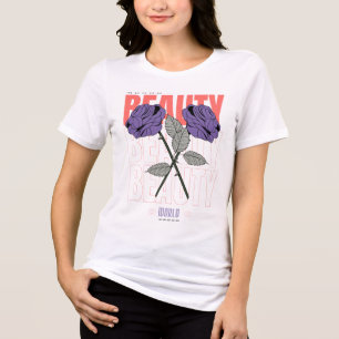 Camisa de Beleza do Mundo - Design estética Rosa g