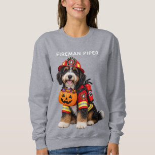 Camisa de Bernedoodle Bombeiro com Abóbora