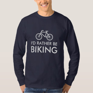 Camisa de bicicleta com slogan divertido   Eu pref