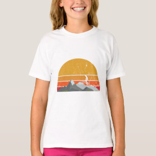 Camisa de bicicleta de montanha retro pôr do sol 7