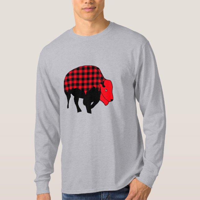 Camisa de bisonte xadrez de búfalo (Frente)