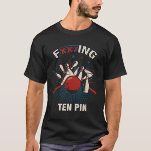 Camisa de boliche divertida para homens e mulheres