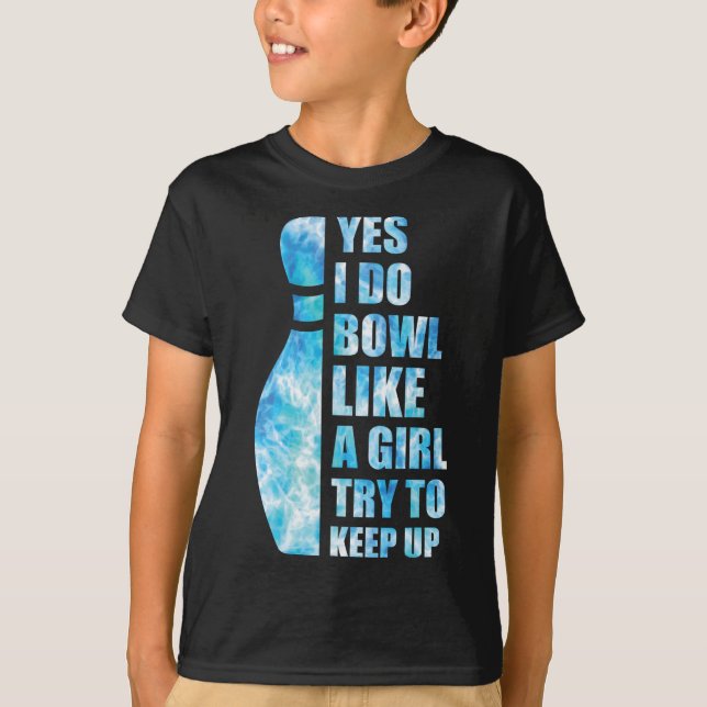 Camisa De Boliche Engraçada Sim Eu Faço Boliche Co (Frente)
