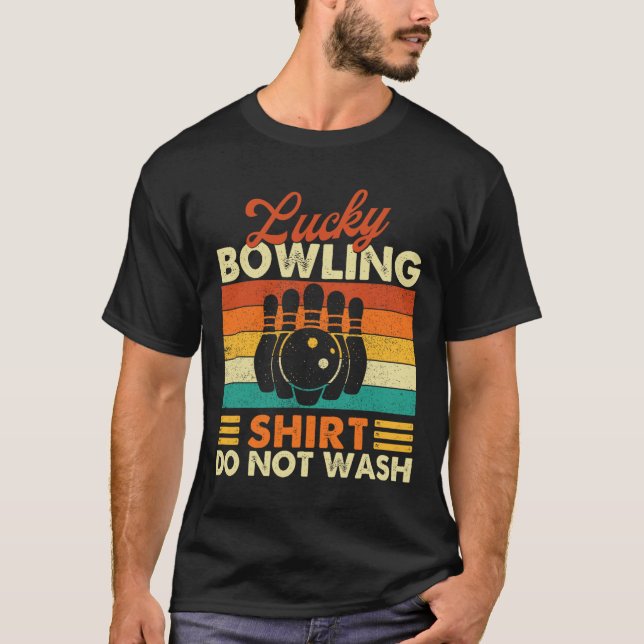 Camisa de Boliche Sortuda Não Lavar - Jogador de B (Frente)