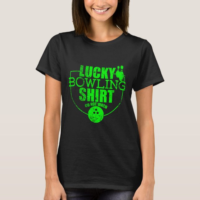 Camisa de Boliche Sortuda Não Lave Citação Diverti (Frente)