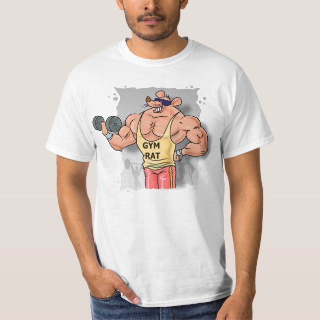 Camisa de bombeamento do ferro do rato do Gym (Frente)