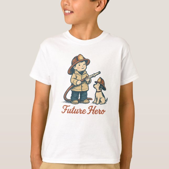 Camisa de Bombeiro do Futuro Fofa (Frente)