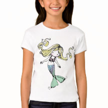 Camisa de boneca bebê Little Mermaid Girls