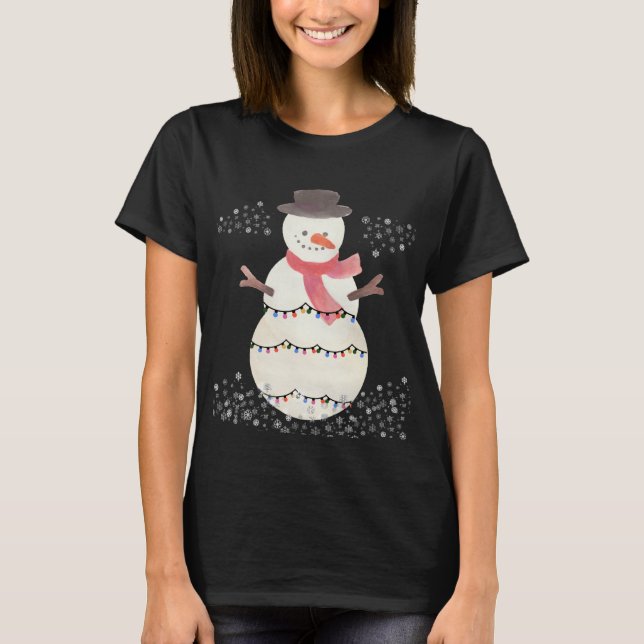 Camisa de Boneco de Neve Nevando (Frente)
