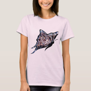 Camisa de borboleta mosaica para senhora