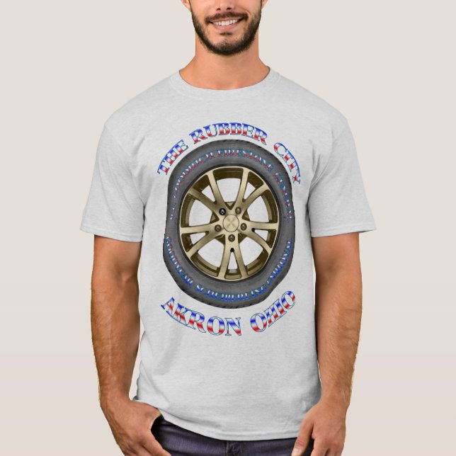 Camisa de borracha da cidade de Akron. (Frente)