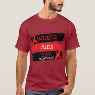Camisa de Botão do Dia Mundial da Aids 1º de Dezem