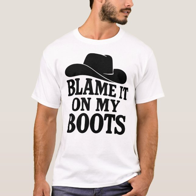 Camisa de Botas de Dança de Linha Engraçada (Frente)