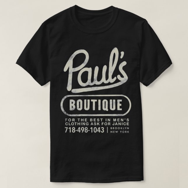 Camisa de boutique de Paul - Camisa-T essencial (Frente do Design)