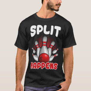 Camisa de Bowling Split Happens Camisa engraçada d