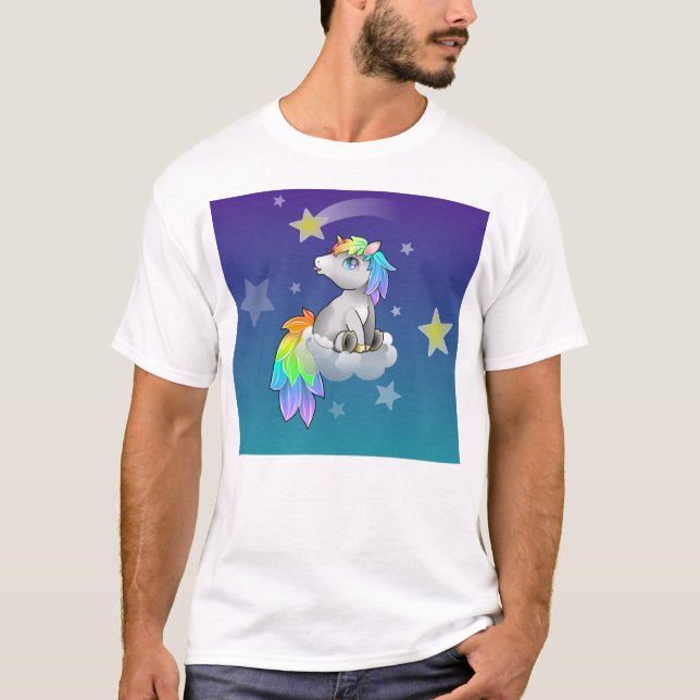 Camisa de Brony do unicórnio e do arco-íris do (Frente)