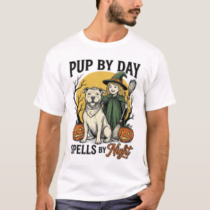 Camisa de Bruxa de Cachorro de Halloween Gravura V