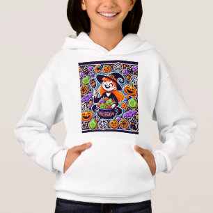 Camisa De Bruxa De Halloween Bajulando com um sorr