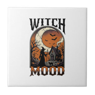 Camisa de Bruxa de Halloween Design Vintage Lua As