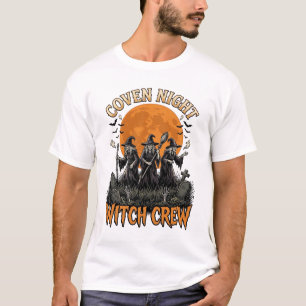 Camisa de Bruxa de Halloween Gravada Vintage Coven