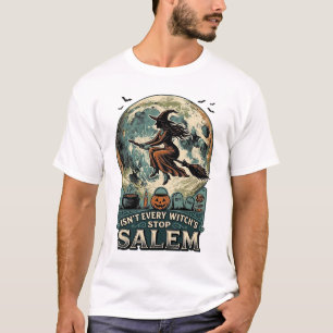 Camisa de Bruxa de Salem Gravura Vintage Humor Sin