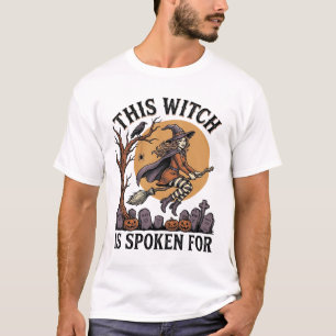 Camisa de Bruxa Divertida Cemitério Assombrado Gra